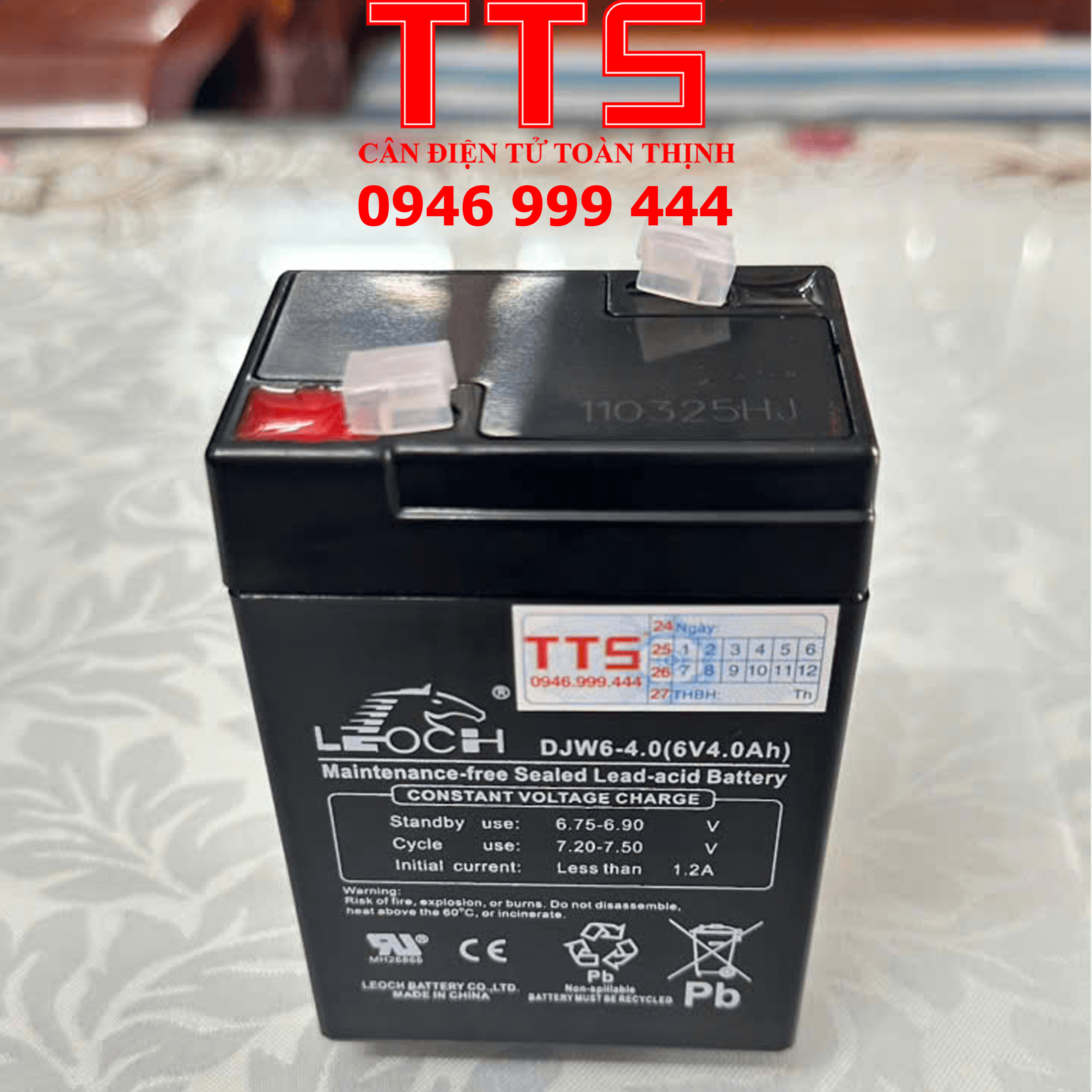 PIN SẠC CÂN ĐIỆN TỬ 6V/4.5AH