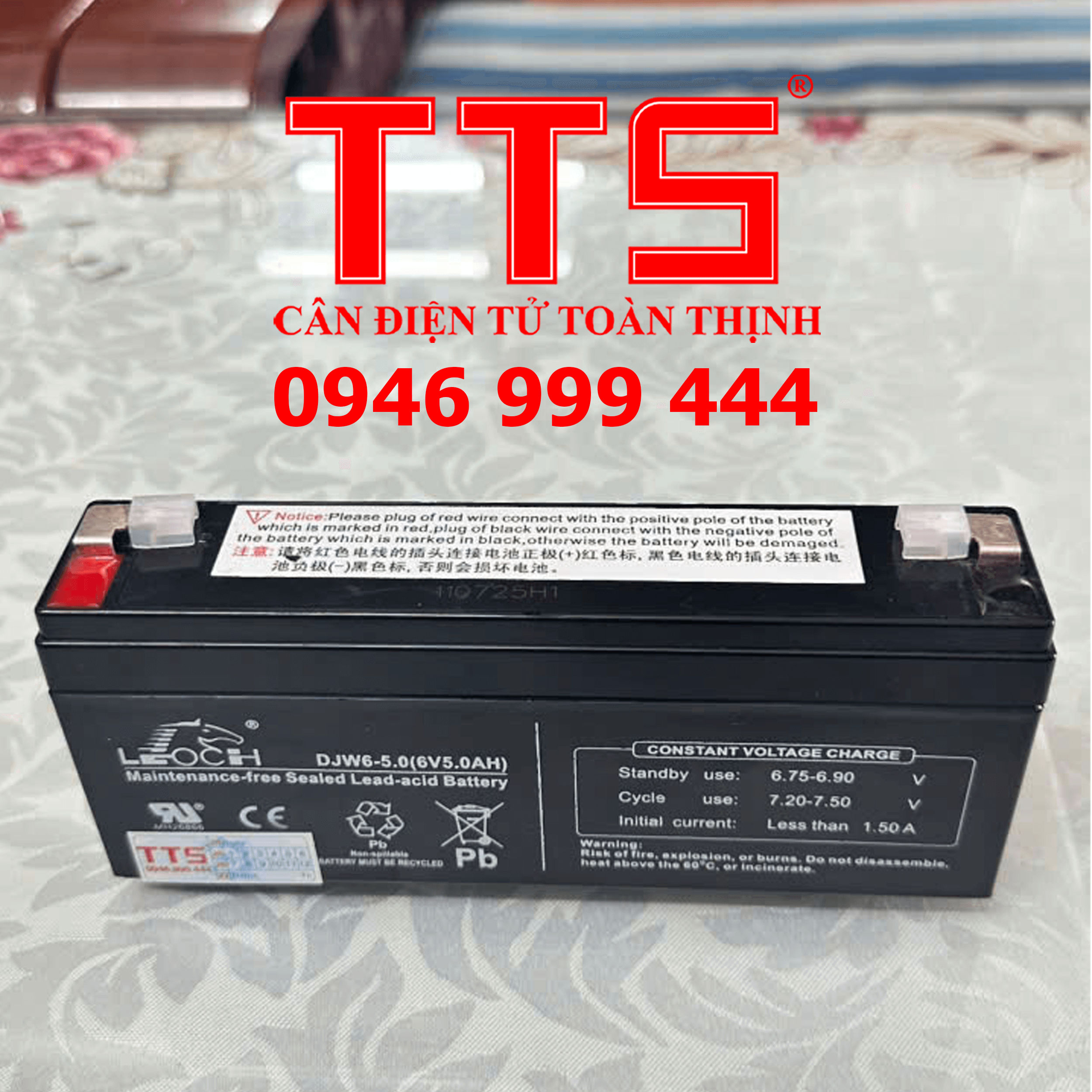 PIN SẠC CÂN ĐIỆN TỬ 6V/10AH
